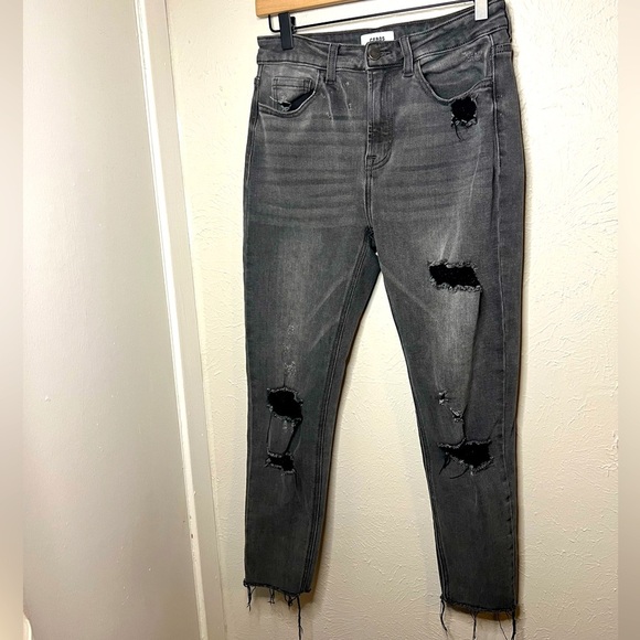 Ceros Distressed Gray Jeans for Women - Picture 1 of 7